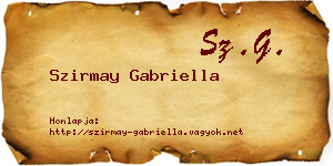 Szirmay Gabriella névjegykártya