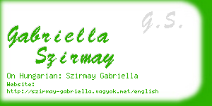 gabriella szirmay business card